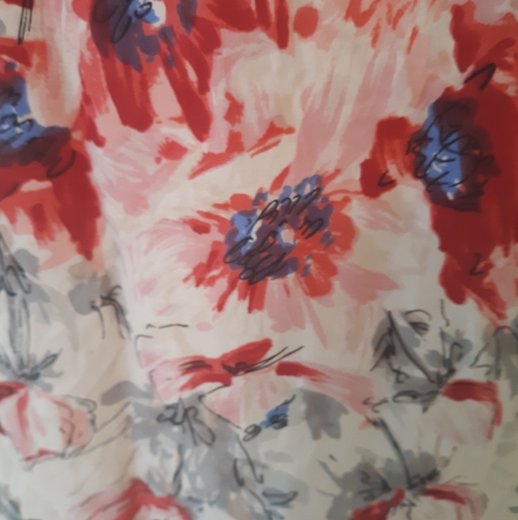 CAbi gypsy floral silk dolman sleeve blouse top sz small *C2 - Picture 8 of 8